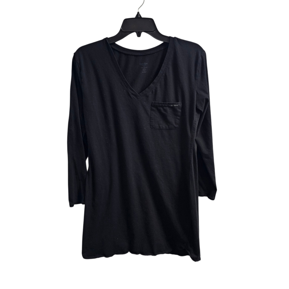 Calvin Klein Black Sleepwear Top Gown Shirt Women's Small